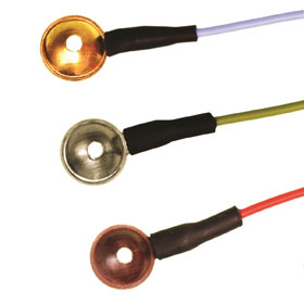 Cupules plaquées or 10mm — Câble 1m