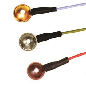 Cupules plaquées or 10mm — Câble 2m