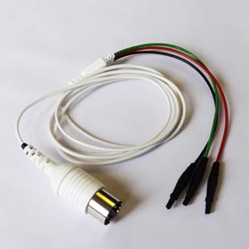 Câble 3 connecteurs pour électrodes autocollantes — DIN